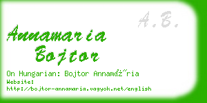 annamaria bojtor business card